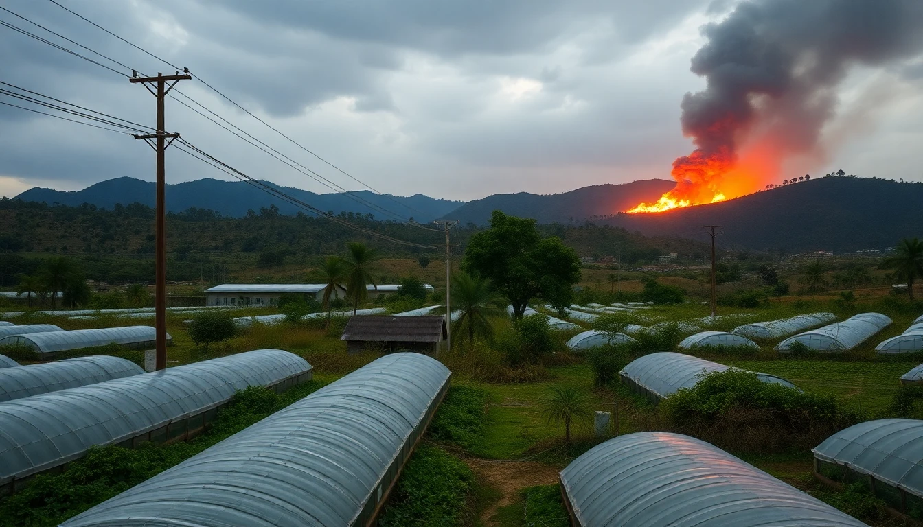 Ventos fortes causam cortes de energia, perdas agrícolas e incêndios no Paraguai