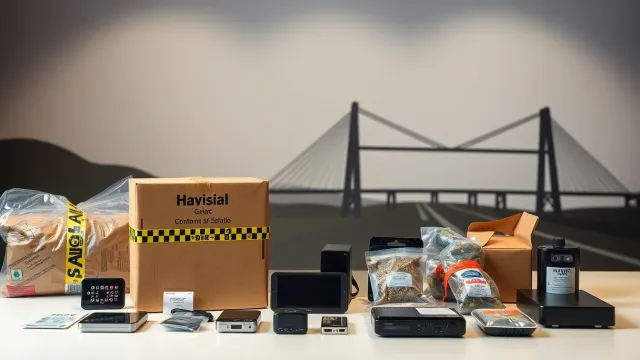 The Federal Revenue Service of Foz do Iguaçu holds contraband exhibition to warn tourists at the border