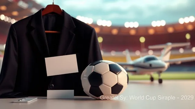 Vice President Alliana is photographed with the owner of a plane used by Marset during the World Cup