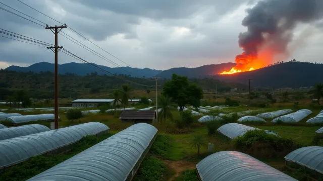 Strong winds cause power outages, agricultural losses, and fires in Paraguay