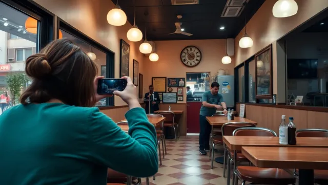 Sara Benítez recounts argument with American after photographing café in Asunción
