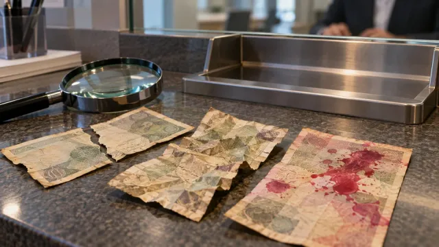 Beschädigte, zweifelhafte oder rot gefärbte Guaraní-Scheine: welcher Schalter zuständig ist