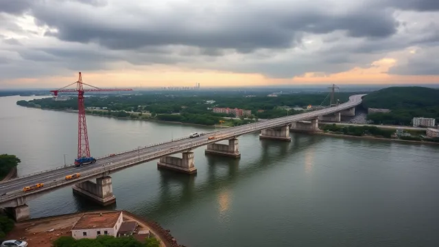 Access roads to Puente de la Integración become 15.23% more expensive, while bridge over the Monday River reaches 45% completion
