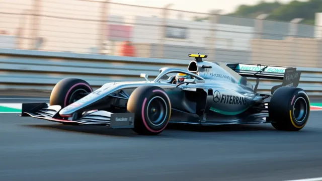 Duerksen drives Mercedes F1 car