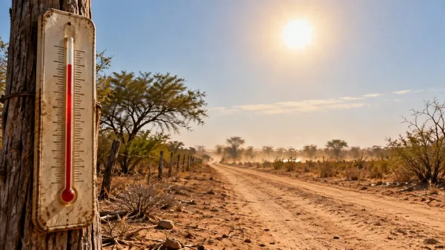 Mariscal Estigarribia misst während Paraguays Hitzewelle 43,8 °C