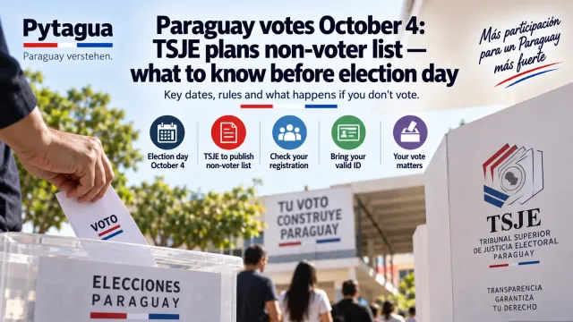 Paraguay wählt am 4. Oktober: TSJE plant Liste der Nichtwähler – das ist vor dem Wahltag wichtig